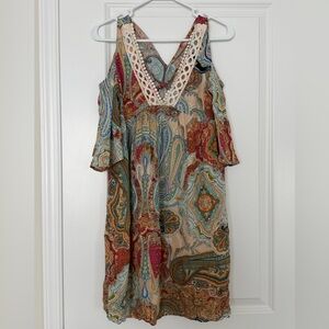 Umgee Boho Paisley Dress Size Small Flowy Hippie Festival Cottagecore